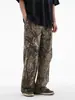 Pantalones Cargo Camuflados de Montaña para Hombre, Pantalones Anchos Rectos Holgados, Marca Americana de Moda, Pantalones de Paracaidista para Viajero