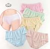 Ropa interior para mujer Cintura alta Algodón puro Talla grande 100% Algodón Transpirable Color puro Gordo mm Calzones de madre Pantalones de mujer Venta al por mayor