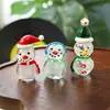 2025 Nuevos Regalos Creativos Navideños para el Hogar Adornos Mini de Escritorio de Dibujos Animados de Muñeco de Nieve y Reno Navideños