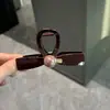 Presilha de Cabelo com Toque de Luxo, Presilha Grande de Tubarão para a Parte de Trás da Cabeça, Grampo de Cabelo com Laço para Penteados Presos, Adequado para Cabelos Grossos