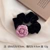Nueva pinza para el cabello de camelia rosa de terciopelo negro, anillo para el cabello, tocado, pinza de tiburón, cuerda para el cabello, pinza para el cabello, accesorios para el cabello