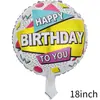 Globo de Feliz Cumpleaños Bola de 18 Pulgadas FELIZCUMPLEAÑOS Globo de Película de Aluminio Decoración de Cumpleaños Diseño de Fiesta