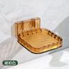 Caja de Jabón Nube Estilo Crema Sin Perforaciones Hogar Montado en la Pared Caja de Jabón Baño Estante de Almacenamiento con Drenaje Caja de Jabón