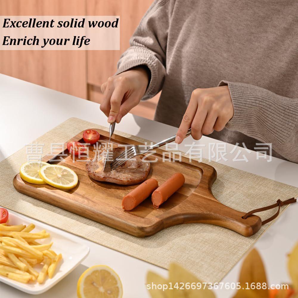 实木菜板 家用砧板 相思木熟食奶酪板 便携披萨板 服务板BS
