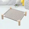 Cama para Pet, Cama Suspensa de Madeira Maciça para Gatos, Cama Respirável para Cães Pequenos, Cama Resistente a Arranhões para Filhotes, Ninho Removível para Cães e Gatos, Uso Diário Atacado