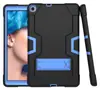 Aplicable a Samsung Tab A 10.1 T510 funda protectora de silicona para PC con color de contraste resistente a caídas y golpes para tableta T515