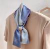 Bufanda Pequeña Larga Estrecha de Seda Fina Corea del Sur Bufanda Decorativa Otoño e Invierno Moda Cinta Combinación para Mujer Bufanda de Moda Elegante