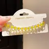 Cadena de oro con cristal azul~Pulsera redonda de cristal estilo lujo ligero, dulce y a la moda, pulsera fresca y delicada, joyería nicho de alta gama
