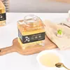 Pepinos Tarro de Vidrio Sellado Botella de Vidrio Botella Vacía Tarro de Miel Tarro de Mermelada Grado Alimenticio Tapa Dorada Tarro para Conservas con Tapa