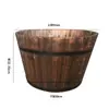 Anti-corrosão madeira profundamente carbonizada queimada por fogo vaso de flores jardineira caixa de flores vaso de flores varanda plantio de flores vegetais plantas verdes vaso de flores barril de madeira
