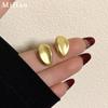 Textura mate retro aguja de plata S925 aretes geométricos de botón aretes elegantes de moda simples aretes para el día a día 7535