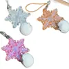 Copos de Nieve Grandes de ColoresCcd Correa Pompones Hechos a Mano DIY Estilo Girly Ins Cadena para Teléfono Colgante Lindo Gu-Ben