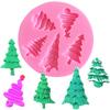 Molde de Silicona con Forma de Árbol de Navidad Molde para Decoración de Pastel de Fondant y Chocolate