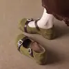 Zapatos Mary Jane de moda para mujer, nueva colección de otoño 2026, planos con plataforma interior de estilo francés, zapatos de suela gruesa estilo Birkenstock