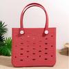 Cesta de Almacenamiento Mini de EVA para Verano Niños Playa Bolsa de Compras para Mujeres Picnic Gelatina Billetera Portátil de Almacenamiento