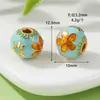 Venta Directa de Fábrica de Cuentas Espaciadoras Coloridas con Agujero Pasante de Esmalte Chapadas en Oro, Accesorios para Pulseras de Hilo Rojo DIY Cloisonné al por Mayor