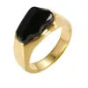 Anillo Personalizado Irregular Retro de Color Oscuro con Ágata Incrustado, de Moda y Único, con Sentido de Diseño, Sensación de Alta Gama para Mujeres, Nuevo