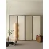 Divisória de tela cor creme estilo japonês para sala de estar, hall de entrada, escritório dobrável móvel nórdico, quarto, moderno e simples