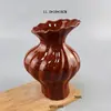 Vaso de Flor de Pétalo Estilo Ins de Lujo Nórdico Adorno Cerámico con Acabado de Alta Gama para Escritorio del Hogar Flores Hidropónicas y Arreglos Florales Artísticos