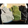 Con Bolso al Hombro Chaleco Reversible Engrosado a Prueba de Frío Otoño Invierno Versátil Holgado Casual Moderno Cálido