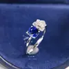 Anillo de Plata Art Yuan Tong Ti Plata de Ley S925 Temperamento de Moda para Mujer Individual Versátil Anillo para el Dedo de Uso Diario Forma de V Retro