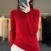 Suéter de Tricô Gola Alta Slim Fit Transfronteiriço 2026, Novo Suéter Básico Feminino, Versátil para Outono/Inverno