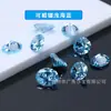 Atacado do Fabricante Zircônia Azul Claro Waxável Resistente a Altas Temperaturas Redonda em Formato de Coração em Formato de Gota Pedra Solta de Zircônia Azul Claro