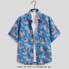 Camisa Casual de Praia para Homens, Camisa Estampada de Verão Fina de Manga Curta, Roupas Havaianas Soltas e Bonitas para Mulheres