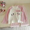 Ningli Roupa Íntima Térmica de Algodão Puro Outono e Inverno para Meninos e Meninas Conjunto de Roupas de Casa para Bebê Roupas de Outono e Calças Compridas Pijama Infantil