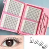 Cílios postiços transfronteiriços estilo fino estilo coreano formato U grupo de meninas canto externo estilo borboleta conjunto de cola cílios requintados vibrantes comércio exterior