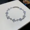 Fang Li Zhui Xing! Pulseira Redonda de Rombos de Zircônia Estilo Ins Francês Trabalho Pesado Pulseira de Mão Leve Luxo Sensação de Alto Padrão Joia de Mão Feminina