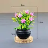 Rosa Mini Chá em Vaso Artificial Decoração de Casamento de Hotel Enfeites Mesa de Escritório Flores Artificiais Mercadoria de Origem Loja de Dois Yuan