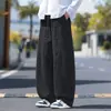 Nuevos pantalones cargo casuales de algodón puro estilo americano, pierna ancha, corte curvo para hombre, diseño holgado y elegante, pantalones para hombre de nicho y que estilizan