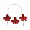 Pendientes y collar floral con incrustaciones de diamantes transfronterizos europeos y americanos, cadena de clavícula dulce exquisita vintage, joyería de lujo ligero de alta gama