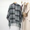 Atmosfera de alto nível Lenço Xadrez Espesso do Coringa para Menina Inverno Estilo Coreano Outono e Inverno Lenço 2024 Novo Xale Grande