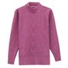 Suéter de lana de otoño e invierno para madre de manga larga con cuello alto, suéter grueso para mujeres de mediana edad y mayores, suéter de moda jacquard