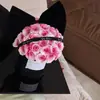 [En Stock] Nuevo Producto Cubo de Abrazo con Lazo Mediano Caja de Regalo con Flores Preservadas