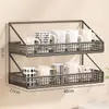 Portavasos de pared, estante de almacenamiento de pared sin taladro para vasos de agua y tazas, portavasos colgante de té para cocina
