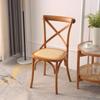 Silla de Comedor de Madera Maciza Estilo Vintage, Silla de Boda con Respaldo Cruzado, Silla para Reuniones de Conferencia, Silla de Comedor Retro para Sala de Estar de Hotel, Silla para Uso Doméstico con Respaldo