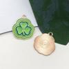 Sombrero de Copa Suerte Trébol Gota de Aceite Pendientes Colgante Collar Trébol Festival Irlandés Colgante Accesorios de Joyería DIY