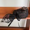 Nuevo Pañuelo de Seda con Encaje, Lazo y Cinta, Diadema de Ala Ancha para Mujer, Flores Bordadas Francesas, Accesorios para el Cabello de Uso Diario