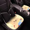 Cojín para Asiento de Coche Verano Seda de Hielo Funda para Asiento Casual Dibujos Animados Cojín de Asiento de Medio Paquete Cuadros Antideslizante Transpirable Cojín para Asiento Trasero