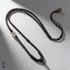 Corda de Corda de Juta Tecida à Mão Pura para Pingente de Jade, Colar com Corda para Pingente de Jade, Corrente para Clavícula com Fivela da Paz de Jade Hetian
