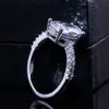 Nuevo Anillo de Platino con Circonita de Moda y Personalizado Europeo y Americano de Ebay Amazon Estilo de Moda Japonés y Coreano Anillo de Compromiso