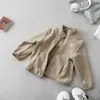 Chamarra con cierre de forro polar para niños, esencial para uniforme escolar, Otoño/Invierno 2026, Cárdigan casual bordado con cuello alto para niños y niñas