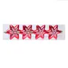 Nuevas decoraciones navideñas 2025 con forma de bola colgante pequeña de plástico chapado pintado bastón de caramelo rojo estrella hexagonal