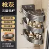 Estante de almacenamiento para baño, estante triangular para baño, organizador para tocador de baño y lavabo montado en la pared sin taladro