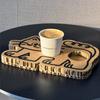 Combo Coffee Cup Holder Coffee Shop Papelão ondulado Coaster Descartável feito à mão Coffee Paper Holder Exposição Julgamento Bebida Display Rack