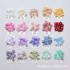 22mm Flor de Cetim com Contas Vestido de Casamento Roupas de Bebê Grampo de Cabelo Acessórios de Cabelo Chapéu Artesanal DIY Flor Decorativa