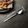 Cuchara de Acero Inoxidable 316L, Cuchara de Postre de Alta Calidad, Cuchara Pequeña para Comer, Cuchara Sopera Engrosada con Mango Largo, Cuchara Sopera Ovalada Profunda